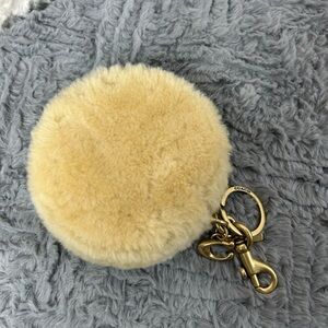 Coach Coin Case Pouch In Shearling Bag Charm Keychain